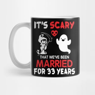 It's Scary That We've Been Married For 33 Years Ghost And Death Couple Husband Wife Since 1987 Mug